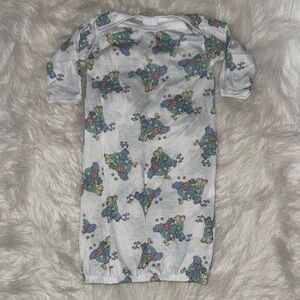 Spencer's Baby Gown with Elephant Print - White and Multicolor
